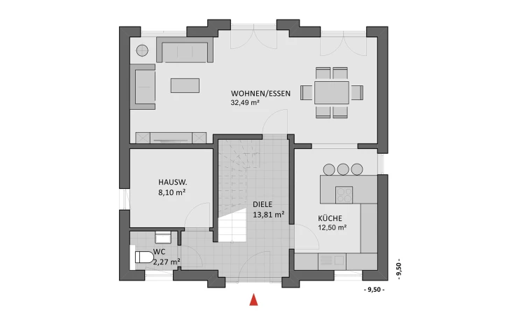 FAVORIT - Musterhaus Select 128 Erdgeschoss