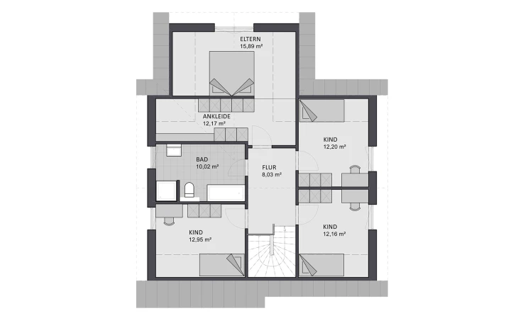 FAVORIT - Musterhaus Select 168 Dachgeschoss