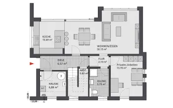 Grundriss Kubushaus Twentyfive 150 von FAVORIT