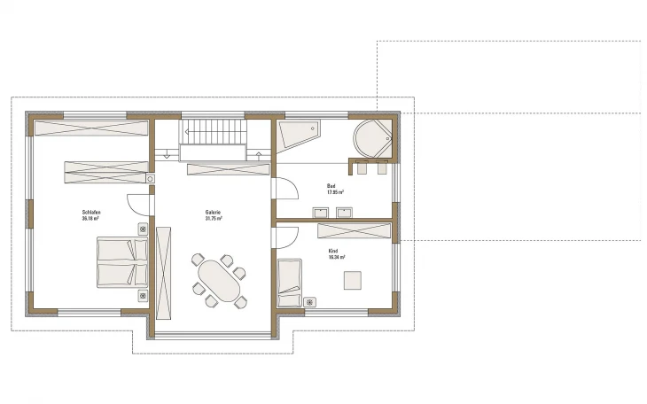 Fertighaus WEISS - Musterhaus Style Oberrot Dachgeschoss