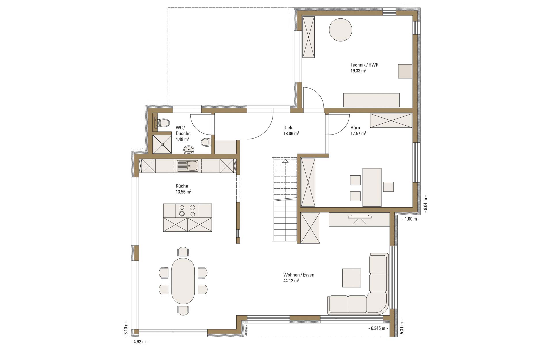 Erdgeschoss Ulm von Fertighaus WEISS GmbH
