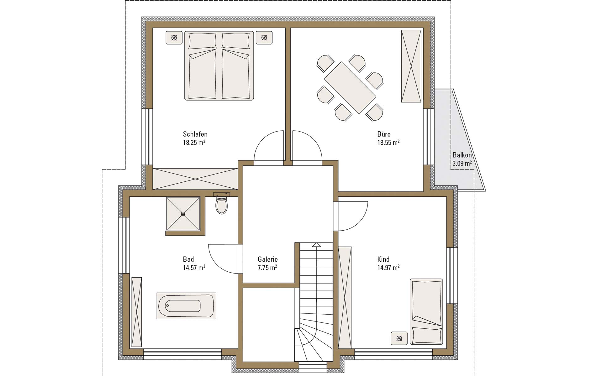 Dachgeschoss Villingen-Schwenningen von Fertighaus WEISS GmbH