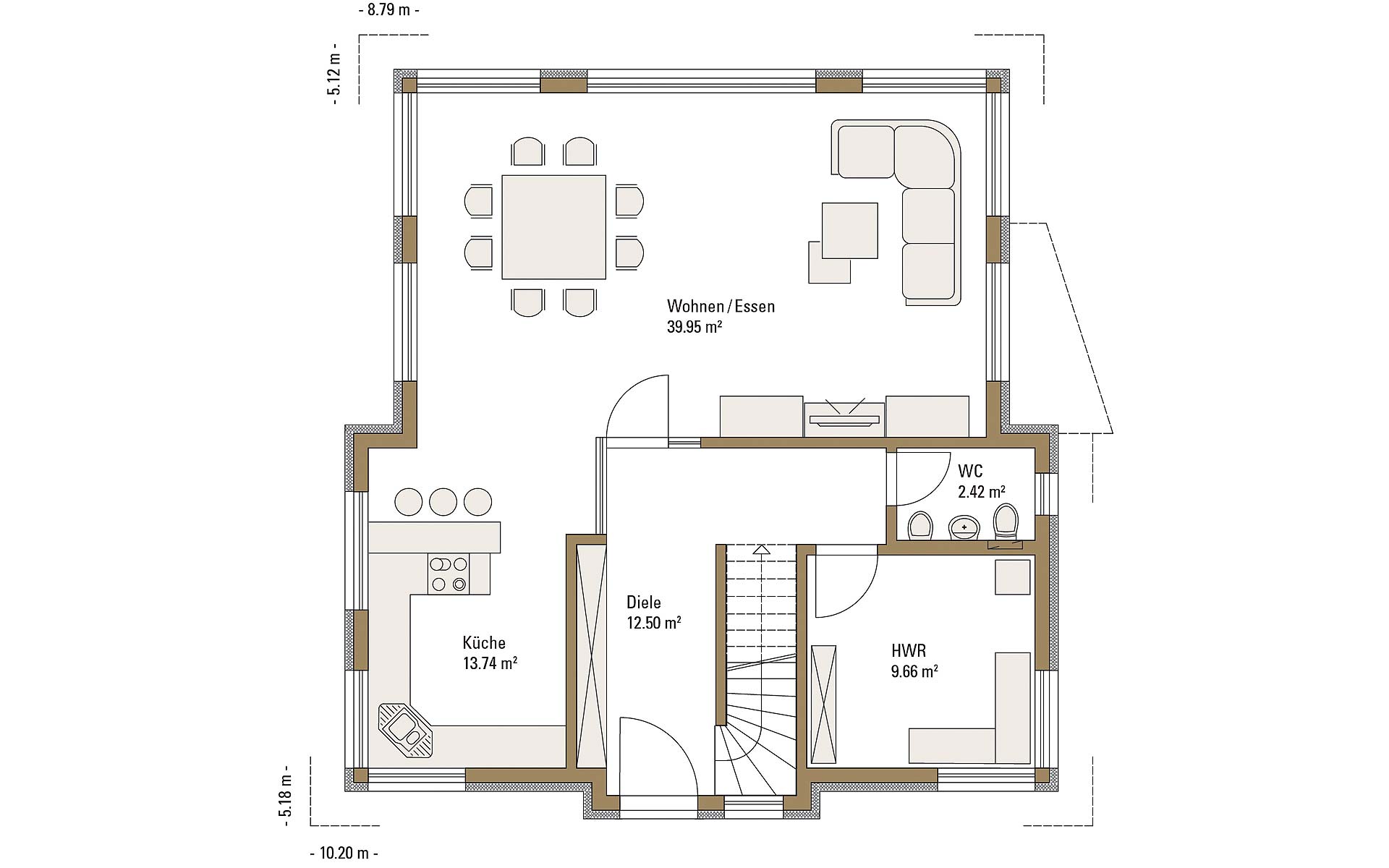 Erdgeschoss Villingen-Schwenningen von Fertighaus WEISS GmbH