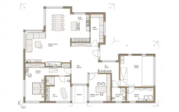 Grundriss Bungalow Vita Oberrot von Fertighaus WEISS