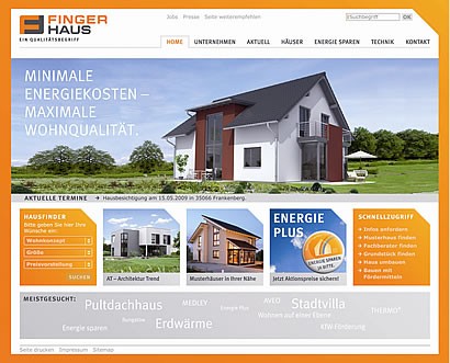 Die neue Website unter www.fingerhaus.de!