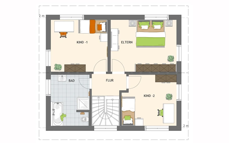 FingerHaus - Musterhaus MEDLEY 3.0 S215 110A Dachgeschoss