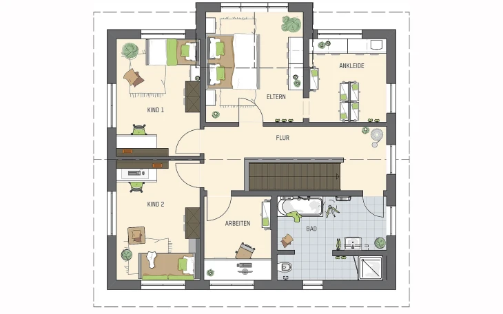 FingerHaus - Musterhaus SENTO 403 D S215 Dachgeschoss