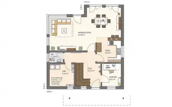 Grundriss Familienhaus VIO 221 S130 SE von FingerHaus