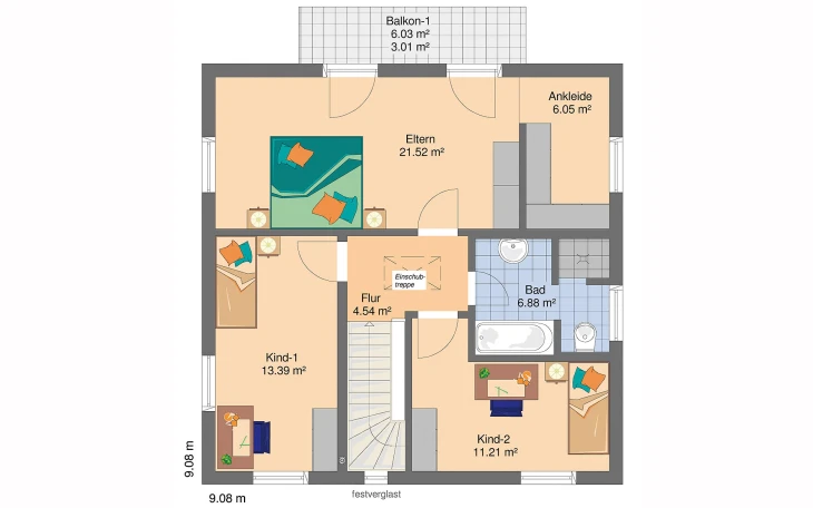 FingerHaus - Musterhaus BRAVUR 130 W ek Obergeschoss