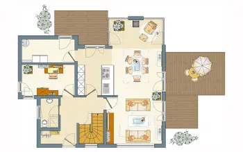 Grundriss Satteldach FLAIRplus MH Marburg (Frei geplant) von FingerHaus