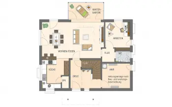 Grundriss Familienhaus JUNO 402 MH Frankenberg von FingerHaus