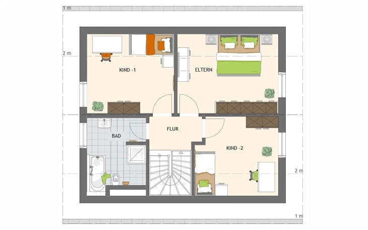 FingerHaus - Musterhaus MEDLEY 3.0 102 A S160 Dachgeschoss