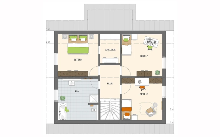 FingerHaus - Musterhaus MEDLEY 3.0 410 B S130 WG Dachgeschoss