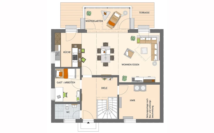 FingerHaus - Musterhaus MEDLEY 3.0 410 B S130 WG Erdgeschoss