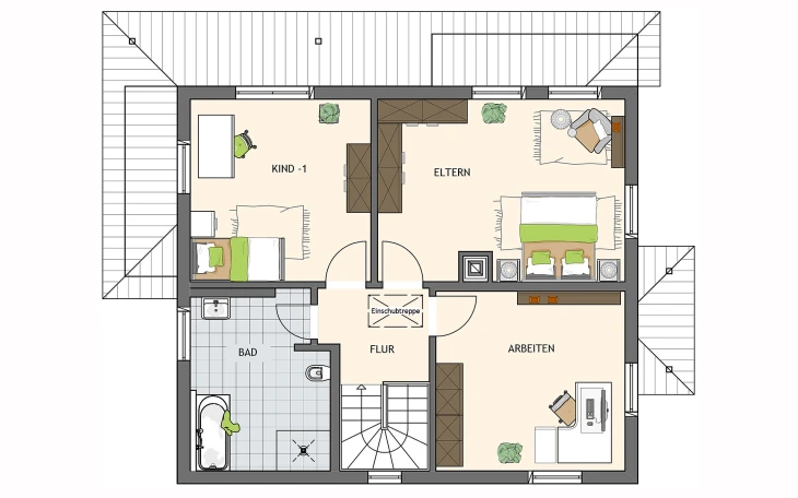 FingerHaus - Musterhaus MEDLEY 310 B  Obergeschoss