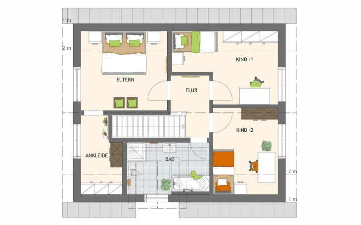 FingerHaus - Musterhaus NEO 131 qg 1 Dachgeschoss