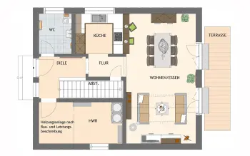 Grundriss Satteldach NEO 131 qg 1 von FingerHaus