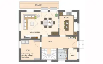 Grundriss Familienhaus UNO 2.0 100 S180 von FingerHaus