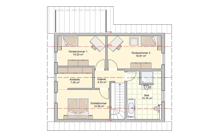 Fingerhut Haus - Musterhaus Adeno Dachgeschoss