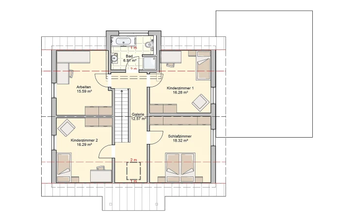 Fingerhut Haus - Musterhaus Amika Dachgeschoss