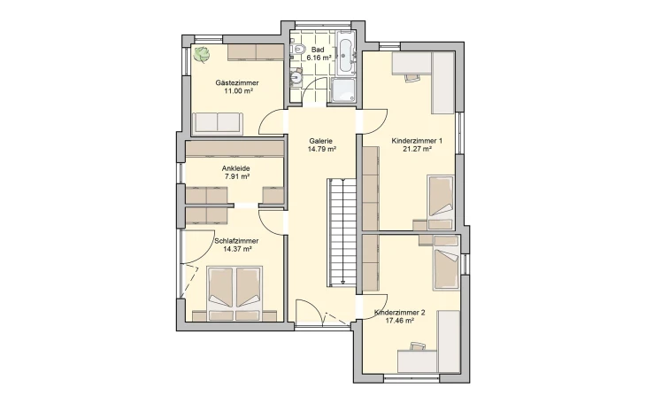 Fingerhut Haus - Musterhaus Bela Obergeschoss
