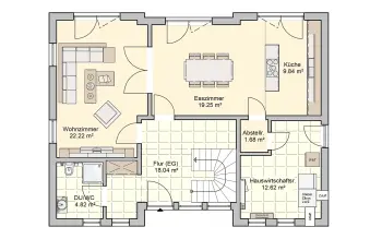 Grundriss Familienhaus Deklivo von Fingerhut Haus