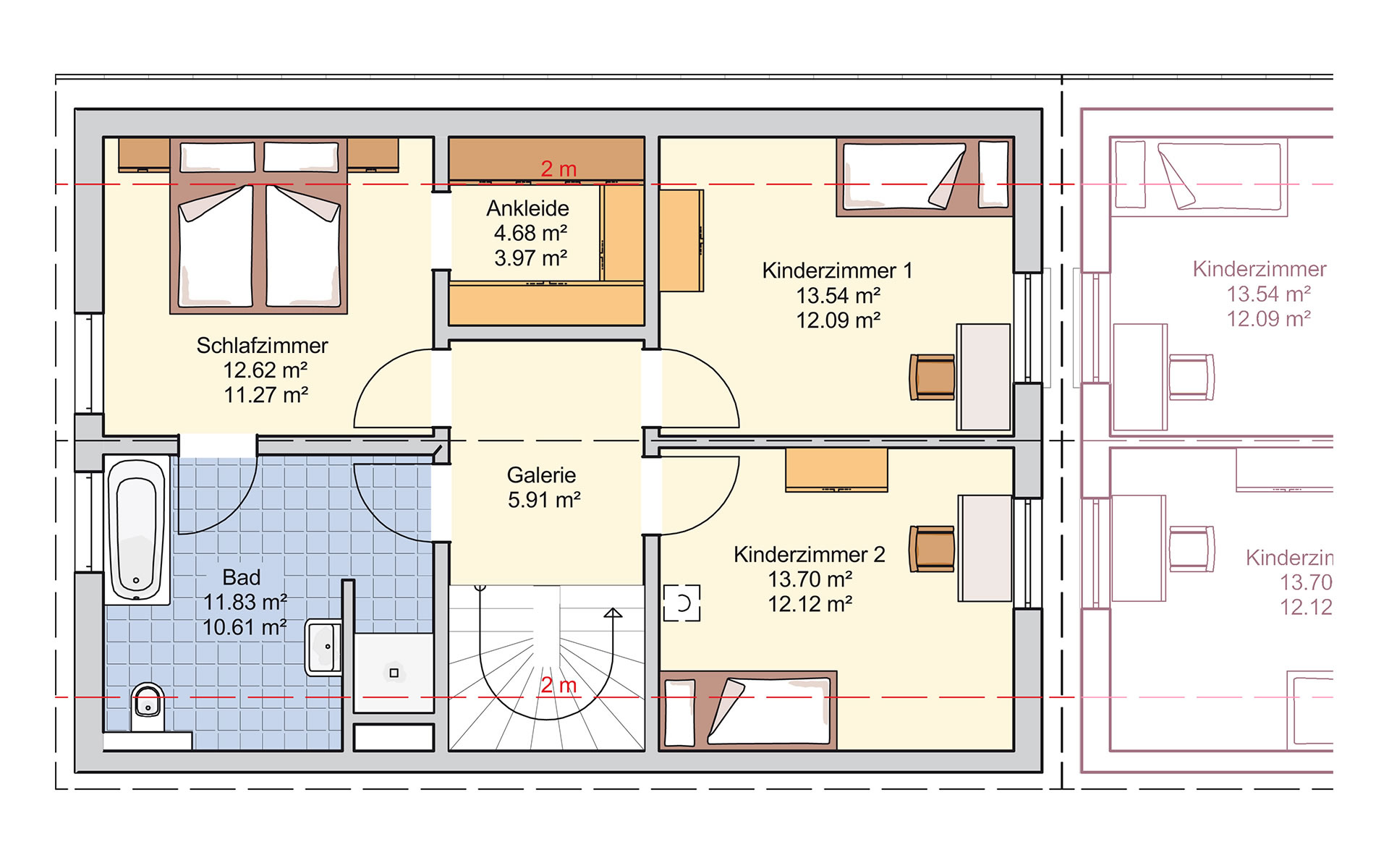 Dachgeschoss Duett 128 von Fingerhut Haus GmbH & Co. KG