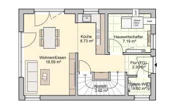 Grundriss Tiny House Pico 2 von Fingerhut Haus