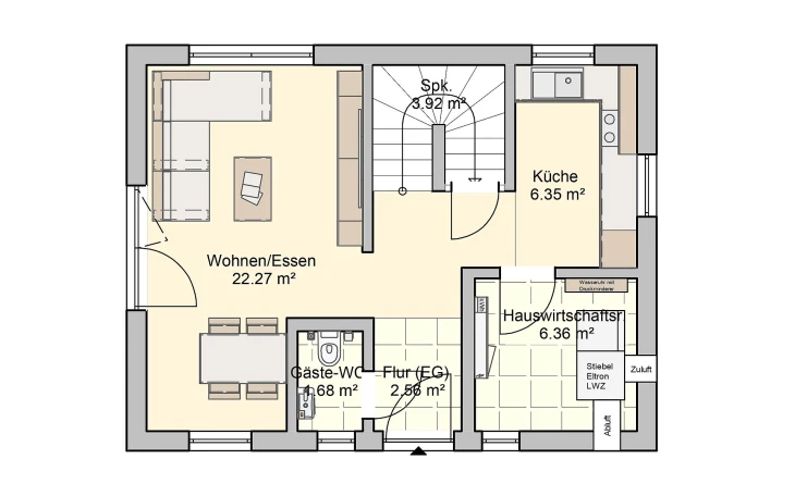 Fingerhut Haus - Musterhaus Pico 3 V1 Erdgeschoss