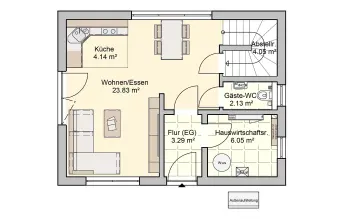 Grundriss Tiny House Pico 4 von Fingerhut Haus