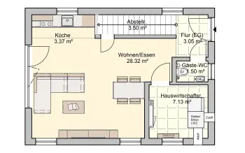 Grundriss Tiny House Pico 6 von Fingerhut Haus