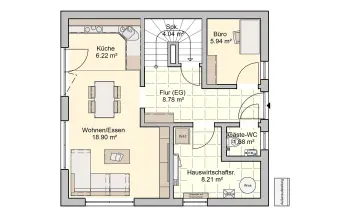 Grundriss Tiny House Pico 9 von Fingerhut Haus