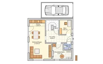 Grundriss Tiny House Pico 9 von Fingerhut Haus