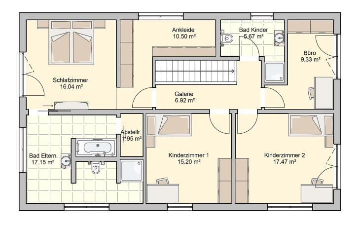 Fingerhut Haus - Musterhaus Arbaro Obergeschoss