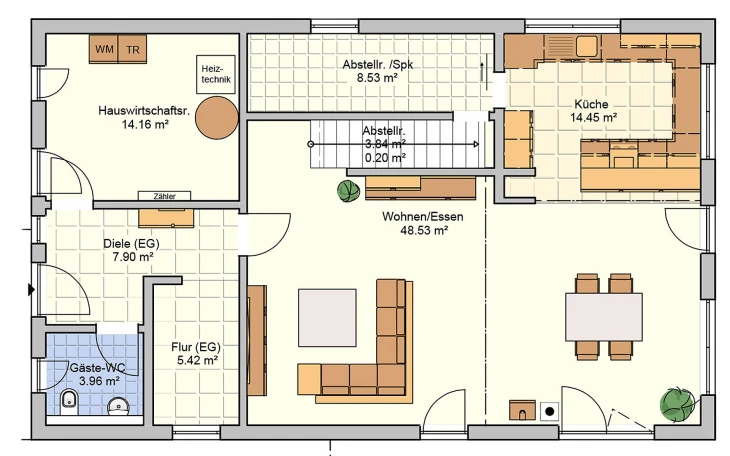 Fingerhut Haus - Musterhaus Arbaro Erdgeschoss