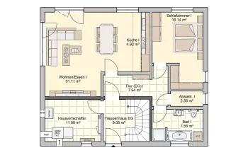 Grundriss Familienhaus Junto 175 von Fingerhut Haus