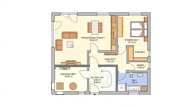 Grundriss Familienhaus Junto 175 von Fingerhut Haus