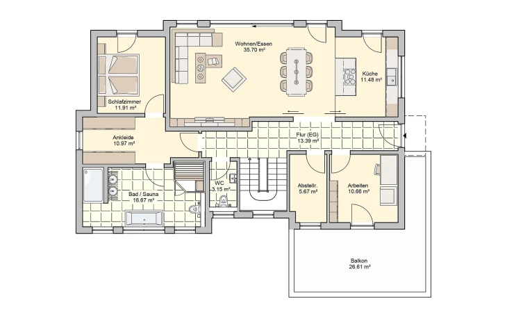 Fingerhut Haus - Musterhaus Malgara Erdgeschoss