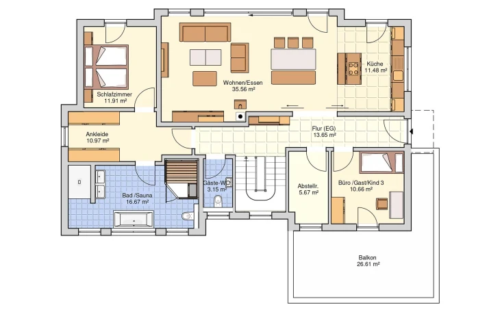 Fingerhut Haus - Musterhaus Malgara Erdgeschoss