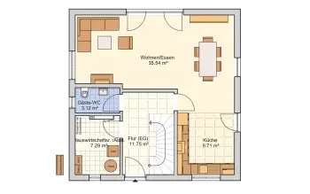 Grundriss Pultdach Florenz von Fingerhut Haus