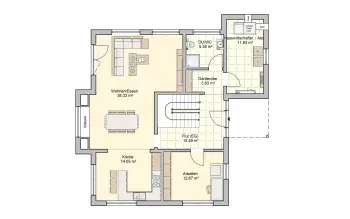 Grundriss Familienhaus Günzburg (Musterhaus) von Fingerhut Haus