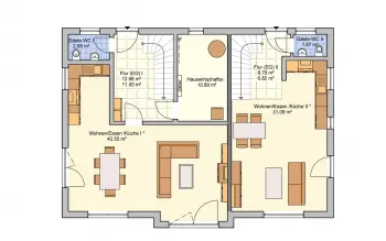 Grundriss Familienhaus Junto 211 von Fingerhut Haus