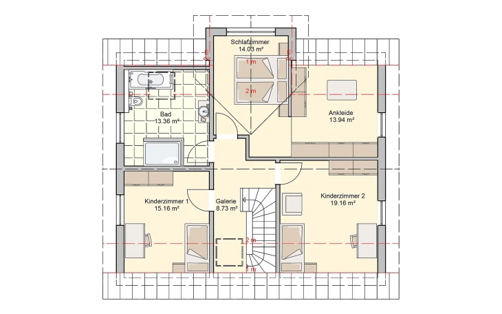 Fingerhut Haus - Musterhaus Karesa Obergeschoss