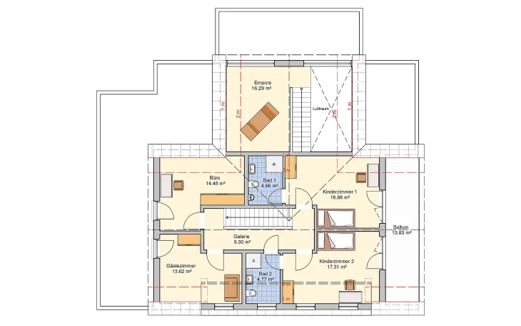 Fingerhut Haus - Musterhaus Klino Dachgeschoss