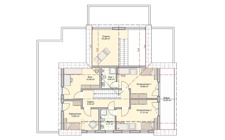 Fingerhut Haus - Musterhaus Klino Dachgeschoss