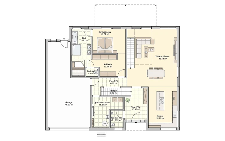 Fingerhut Haus - Musterhaus Klino Erdgeschoss
