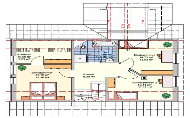 Fingerhut Haus - Musterhaus L 128.10 Dachgeschoss