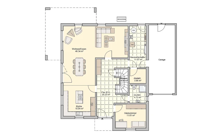 Fingerhut Haus - Musterhaus Lageto Erdgeschoss