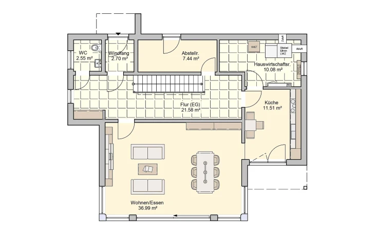 Fingerhut Haus - Musterhaus Linea Erdgeschoss