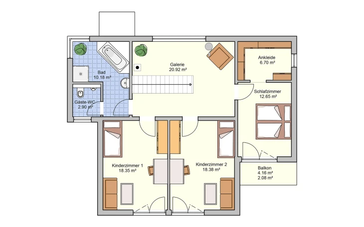 Fingerhut Haus - Musterhaus Linea Obergeschoss